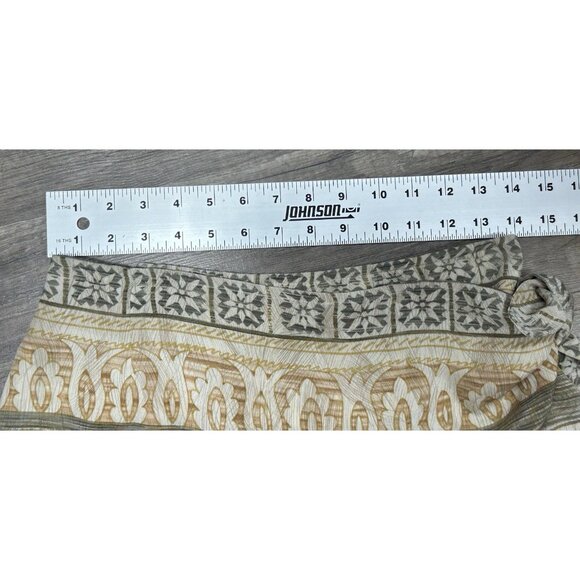 Ann Taylor Silk Wrap Skirt Size Small Beige Mini Short Beach Resortwear Vacation - Picture 7 of 8